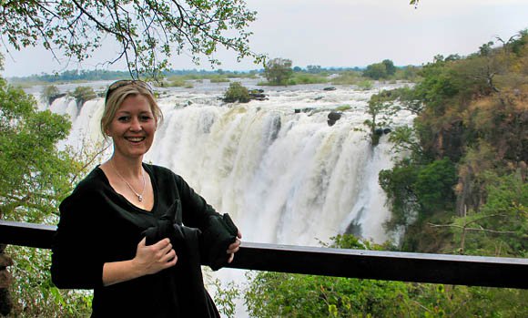 Monique at Victoria Falls