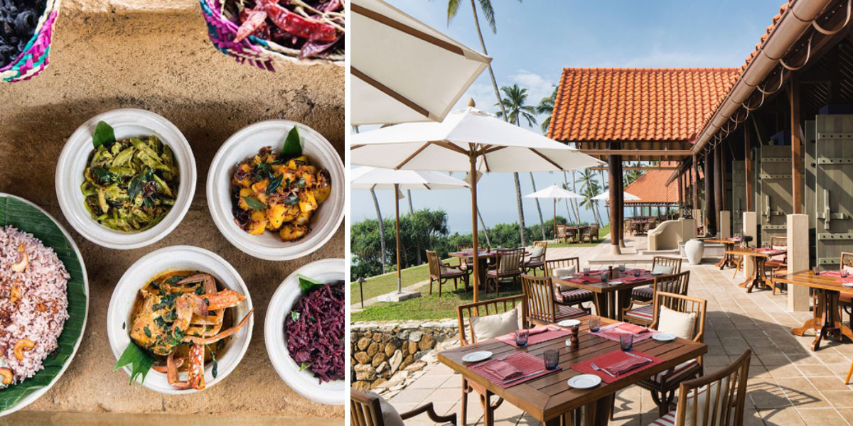 Cape Weligama has multiple restaurants to choose from. 