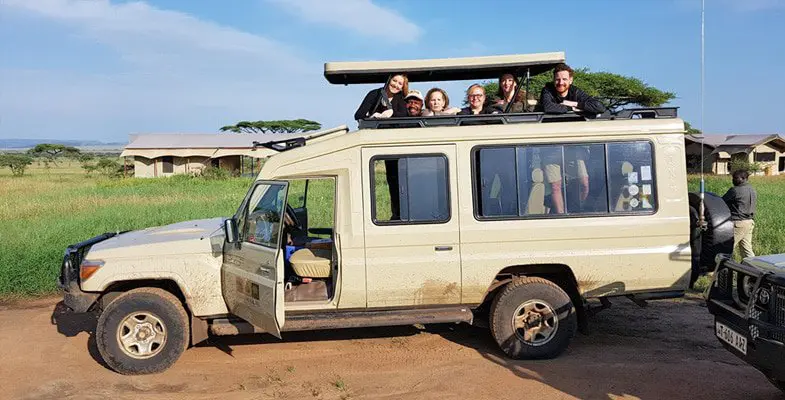 Setting off on a Serengeti game drive