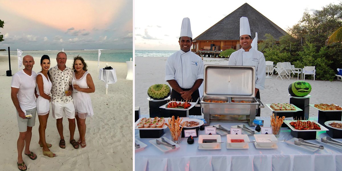 Beach dining at Meeru Island Resort & Spa