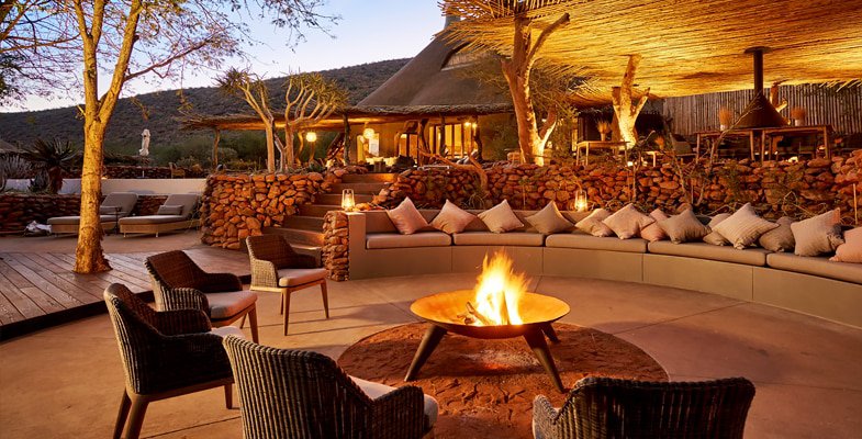 The firepit at Tswalu The Moste