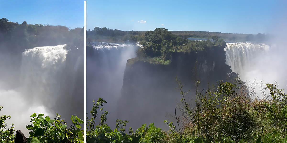 The Zimbabwe side of Victoria Falls